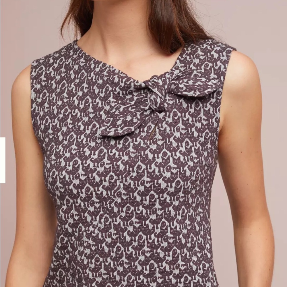 Anthropologie hidden kittens tomcat top with tie at neck